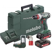 Шуруповерт Metabo BS 18 Quick + Кутова насадка + Набір біт (602217870)