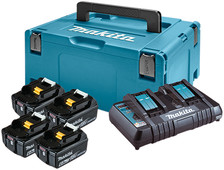 Зарядний пристрій DC18RD + Акумулятори BL1860 Х4 + MAKPAC 4 Makita 198091-4