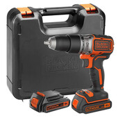 Акумуляторний безщітковий ударний дриль-шуруповерт BLACK+DECKER BL188KB