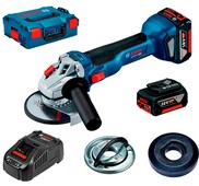 Акумуляторна кутова шліфувальна машина Bosch GWS 18V-10 c 2 акб GBA 18V 5.0Ah (06019J4004)