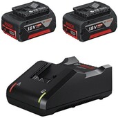 Зарядний пристрій Bosch GAL 18V-40 + 2 акумулятори Bosch GBA 18V Li-Ion 18 В/4 Ач (1600A019S0)