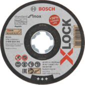 Bosch 2608619266 X-LOCK Відрізний диск Standard for Inox 115x1x22.23мм прямий 10шт