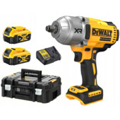Гайковерт ударний акумуляторний безщітковий DeWALT 18 В XR Li-lon, 5Ah-2 шт, кейс DCF900P2T