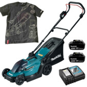 Акумуляторна газонокосарка Makita DLM330Z + BL1830 x2 +зарядка +футболка L