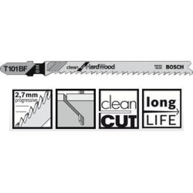 Пильне полотно Bosch Clean for Hard Wood T 101 BF 1шт