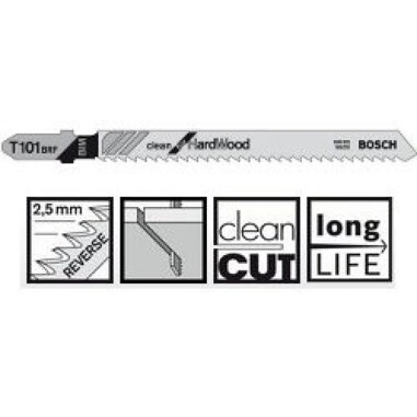 Пильне полотно Bosch Clean for Hard Wood T 101 BFR 1шт