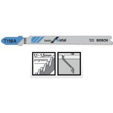 Пильне полотно Bosch Basic для Metal T 118 A 5шт