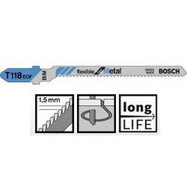 Пильне полотно Bosch Flexible for Metal T 118 EOF 5шт
