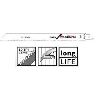 Пильне полотно Bosch Flexible for Wood and Metal S 1122 HF 2шт