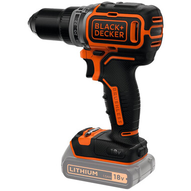 Дриль-шуруповерт акумуляторний безщітковий BLACK+DECKER BL186N фото 2
