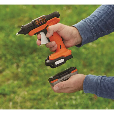 Пістолет клейовий акумуляторний BLACK+DECKER BDCGG12N фото 2