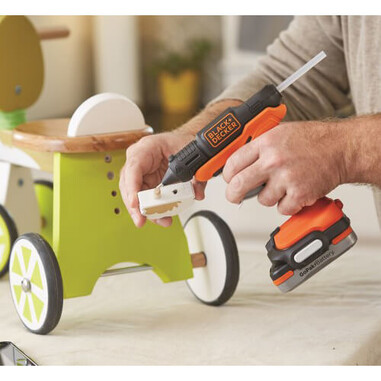 Пістолет клейовий акумуляторний BLACK+DECKER BDCGG12N фото 4
