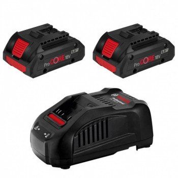 2 акумулятори Bosch ProCORE Li-Ion 18 В/4 Ач + зарядний пристрій (1600A016GF)