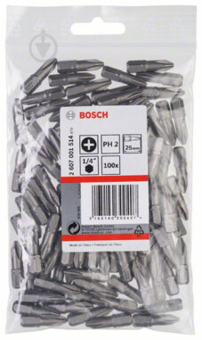 Bosch 2607001514 100 біт Extra Hard 25 мм PH2