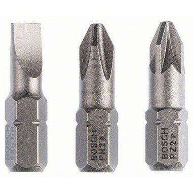 Bosch 2607001766 3 біти Extra Hard 25 мм S1.0х5.5 / PH2 / PZ2
