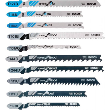 Bosch 2607011170 Набір лобзикових пилок Wood and Metal 10 шт.