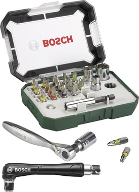 Набір біт з тріскачкою Bosch Promobasket-27 (27 шт.) (2607017392)