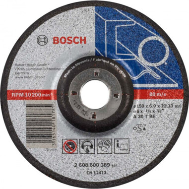 Bosch 2608600389 Обдирне коло Expert по металу 150 x 6мм, увігнутий