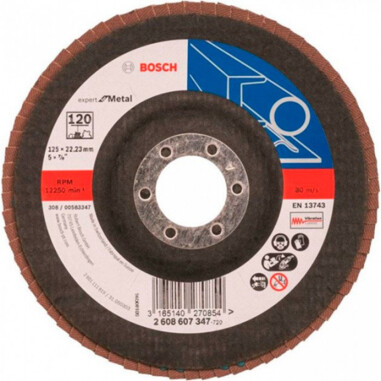 Bosch 2608607347 Пелюстковий шліфкруг X551 Expert for Metal 125 мм K120 кут.