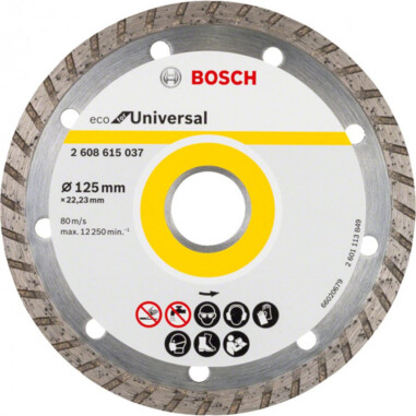 Bosch 2608615037 Алмазний диск ECO Univ.Turbo 125-22,23