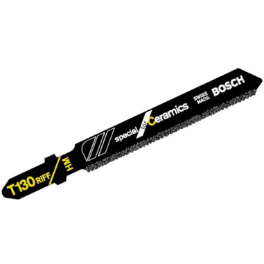 Bosch 2608633104 3 Лобзикових ПИЛОК T 130 RF, Special for Ceramics, Carbide RIFF