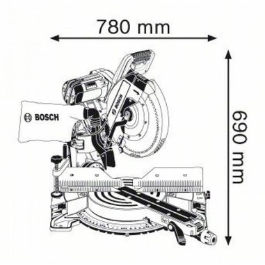 Пила торцювальна Bosch GCM 12 GDL (0601B23600) фото 2