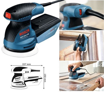 Ексцентрикова шліфувальна машина Bosch GEX 125-1 AE (0601387500) фото 2