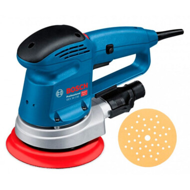 Ексцентрикова шліфмашина Bosch GEX 34-150 Professional (0601372800)
