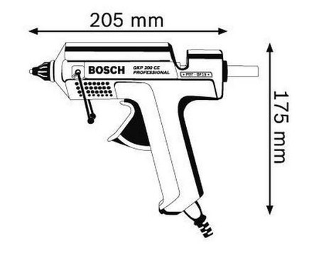 Клейовий пістолет Bosch GKP 200 CE (0601950703) фото 4