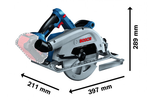 Акумуляторна дискова пилка Bosch GKS 18V-68 C (каркас) (06016B5000) фото 2