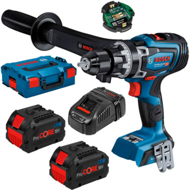 Акумуляторний ударний дриль-шуруповерт Bosch GSB 18V-150 C Professional, 2 акб ProCORE18V 8.0Ah, з/п GAL 1880 CV в L-BOXX 136 (06019J5105)