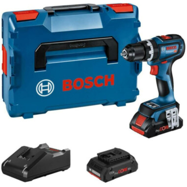 Ударний акумуляторний дриль-шурупокрут Bosch Professional GSB 18V-90 C 2 акб ProCORE 18V 4.0Ah і з/п GAL 18V-40 в L-Boxx 136 (06019K6104)