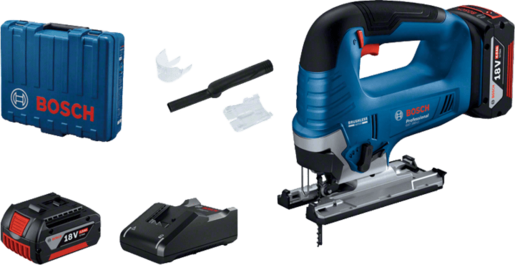 Акумуляторний лобзик Bosch GST 185-LI, 2 x GBA 18V 4.0Ah,  GAL 18V-40, кейс (06015B3024)