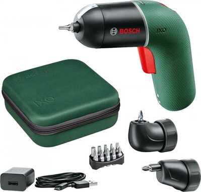 Акумуляторна викрутка Bosch IXO VI Set з насадками (06039C7122)