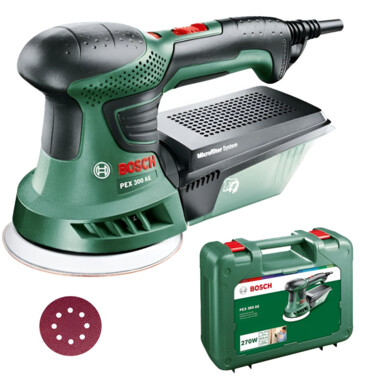 Ексцентрикова шліфувальна машина Bosch PEX 300 AE у кейсі (06033A3000)
