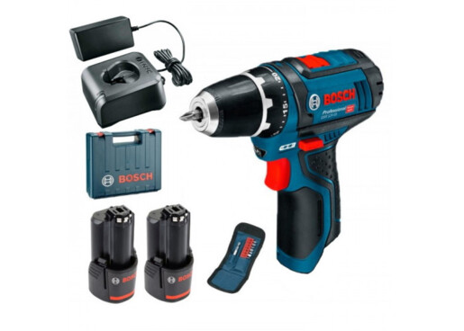 Акумуляторний шуруповерт Bosch Professional GSR 12V-15 + набір біт (060186810G)