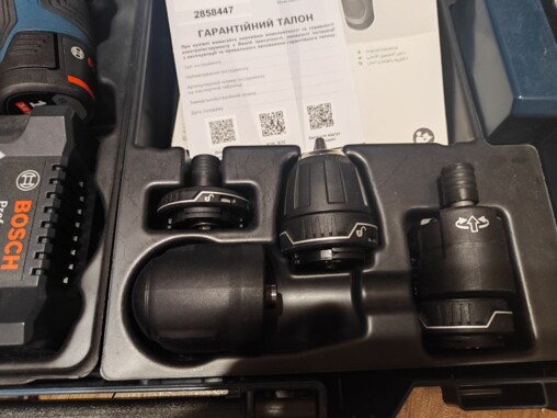 Безщітковий акумуляторний дриль-шурупокрут Bosch Professional GSR 12V-35 FC із 4 адаптерами в L-Boxx 102 із 2 акб GBA 12V 3.0Ah та з/п GAL 12V-40 (06019H3000) фото 3