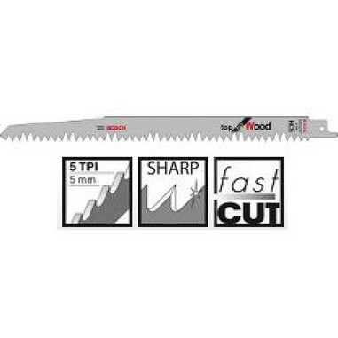 Пильне полотно Bosch Top for Wood S 1531 L 5шт (2608650676)
