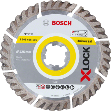 Диск алмазний відрізний Bosch X-Lock Standart for Universal 125x2x22.2 (2608615166)