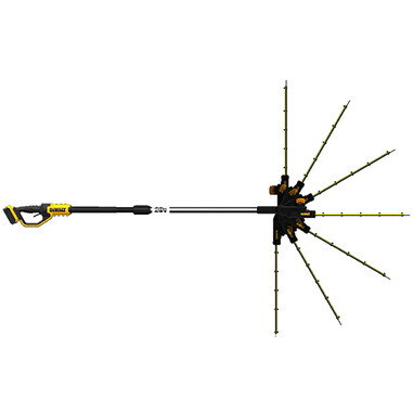 Кущоріз акумуляторний висотний безщітковий DeWALT DCMPH566N фото 3