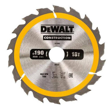 Диск пильний DeWALT, DeWALT DT1943