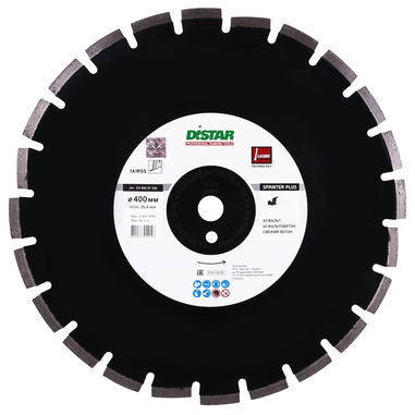Коло алмазне відрізне Distar 1A1RSS/C1S-W Sprinter Plus 400x3,5/2,5x10x25,4-24 F4 (12485087026)