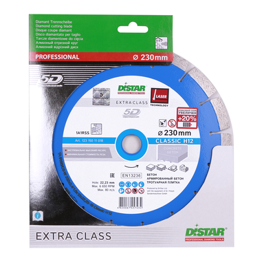Універсальний алмазний диск Distar 1A1RSS/C3-W Classic Н12 232x2,4/1,6x12x22,23-16 (12315011018) фото 5