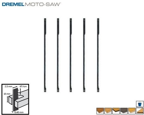 Універсальне пиляльне полотно по дереву DREMEL Moto-Saw (MS51) 5шт.