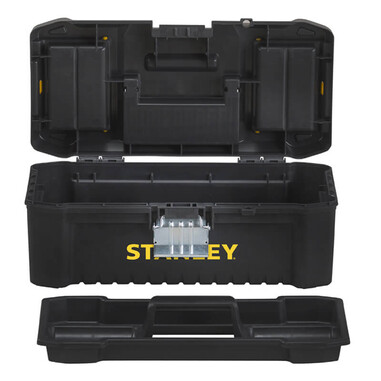 Ящик ESSENTIAL пластиковий з металевими клямками, розмір 316x156x128 мм (12.5) STANLEY STST1-75515 фото 2