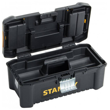 Ящик ESSENTIAL пластиковий з металевими клямками, розмір 316x156x128 мм (12.5) STANLEY STST1-75515 фото 3
