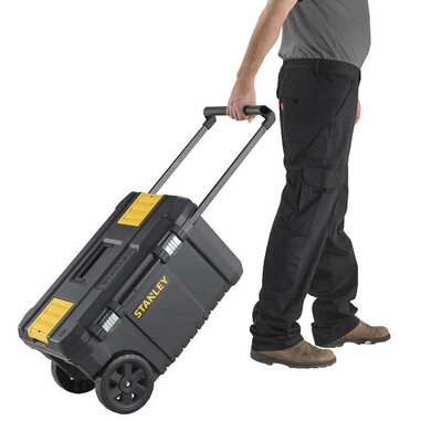Скринька великого об'єму ESSENTIAL CHEST, розміри 665x404x344 мм, з колесами STANLEY STST1-80150 фото 5