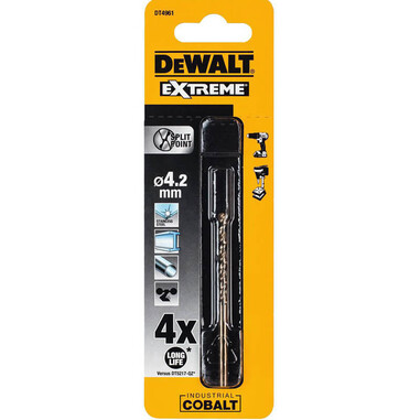 Свердло по металу EXTREME2 кобальтове HSS-CO 4.2x75x43 мм DeWALT DT4961