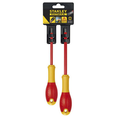 Набір із двох ізольованих викруток для електриків FatMax VDE 1000V STANLEY FMHT0-62649