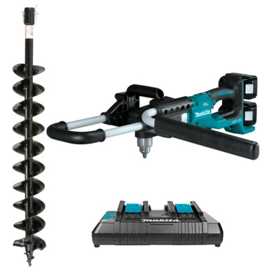 Акумуляторний грунтовий бур Makita DDG460ZX7 + E-07294(бур грунтовий 100х800 мм) + BL1850B 2шт + DC18RD + Makpac3